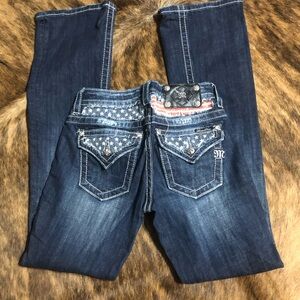 Miss Me sequin boot cut jeans in size 26